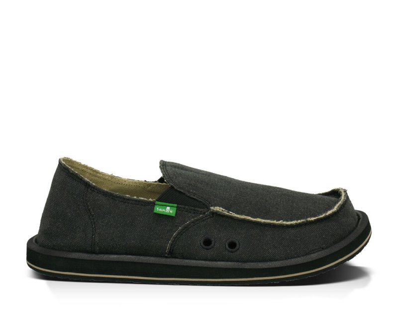 Sanuk Mens Vagabond Deep Grey Shoes | YFBRXV571